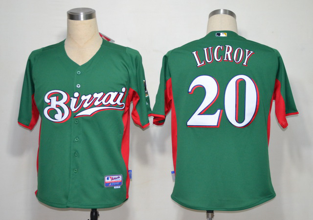 mlb milwaukee brewers jonathan lucroy #20 green jerseys