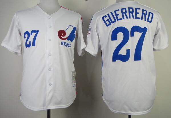 montreal expos 27 Vladimir Guerrero  white men mlb baseball jerseys