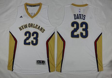 new orleans pelicans 23 Anthony Davis white Adidas men nba basketball Jerseys