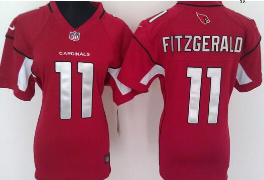 nike Arizona Cardinals 11 Larry Fitzgerald red women football Jerseys