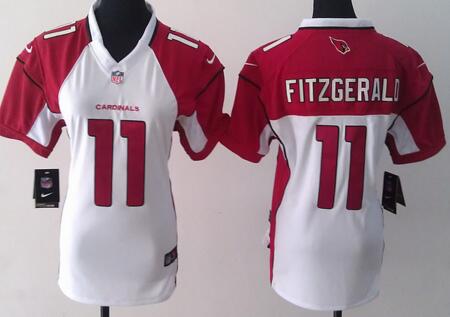 nike Arizona Cardinals 11 Larry Fitzgerald white women football Jerseys