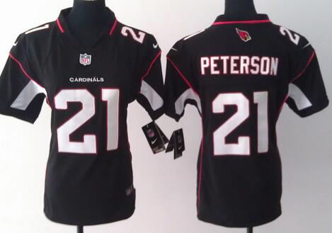 nike Arizona Cardinals 21 Patrick Peterson black women football Jerseys