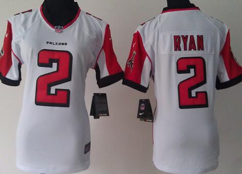 nike Atlanta Falcons 2 Matt Ryan white women football Jerseys