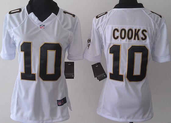 nike BNew Orleans Saints 10 Cooks white women football Jerseys