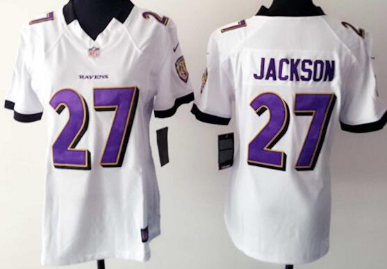 nike Baltimore Ravens 27 Ray Rice White women football Jerseys