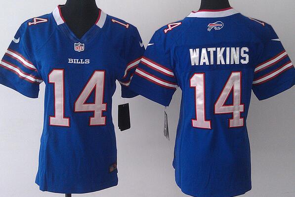 nike Buffalo Bills 14 Sammy Watkins Blue women football Jerseys