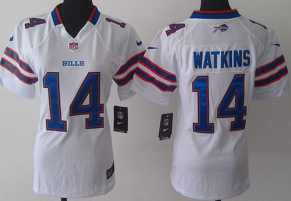 nike Buffalo Bills 14 Sammy Watkins white women football Jerseys