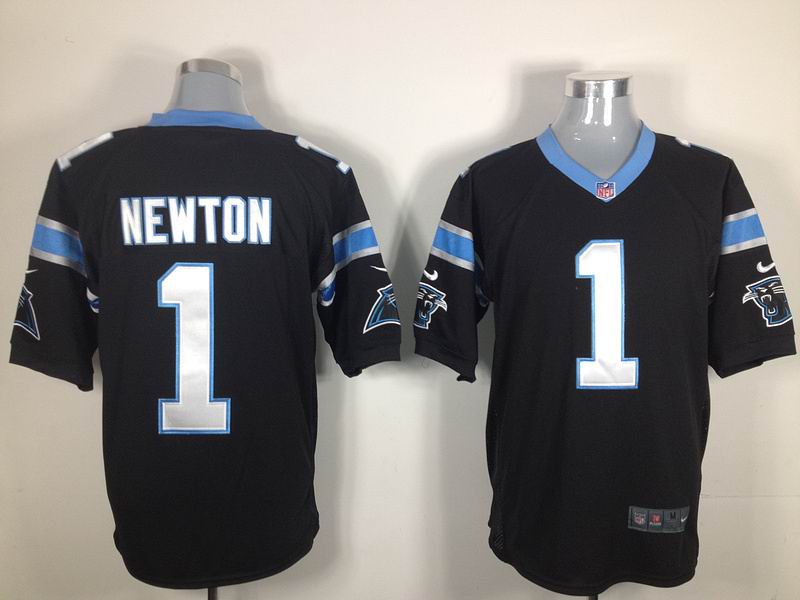nike Carolina Panthers 1 Cam Newton black nfl game jerseys