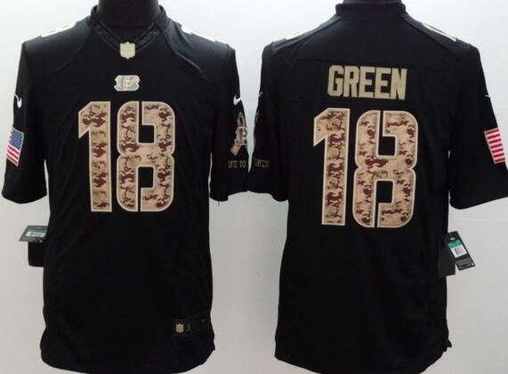 nike Cincinnati Bengals 18 A.J. Green Hemp black usa falg NFL football Jerseys