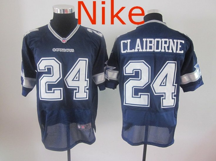 nike Dallas Cowboys 24 Morris Claiborne Blue elite jerseys