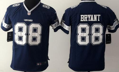 nike Dallas Cowboys 88 Dez Bryant blue kids youth football Jerseys