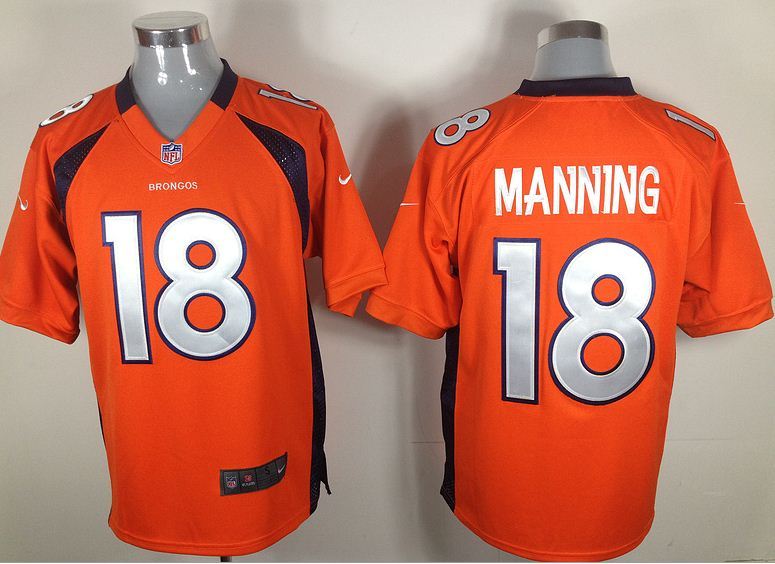 nike Denver Broncos 18 Manning orange kids youth football Jerseys