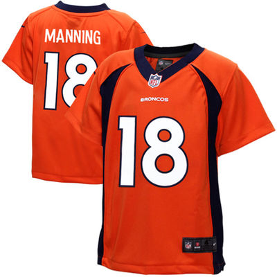 nike Denver Broncos 18 Peyton manning orange game nfl jersey