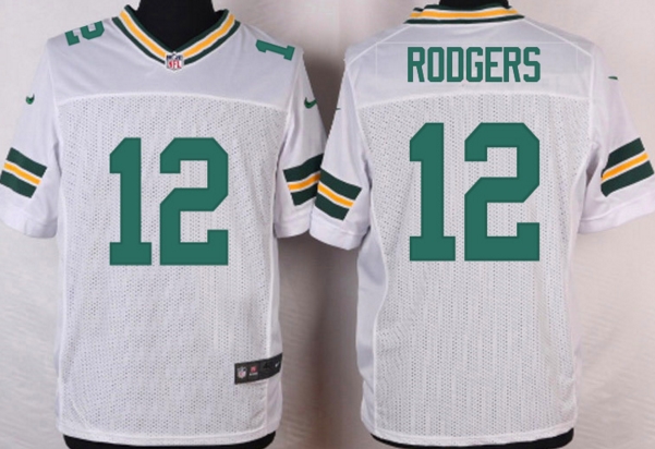 nike Green Bay Packers 12 RODGERS white nfl elite jerseys