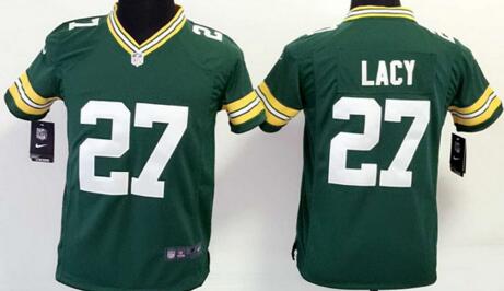 nike Green Bay Packers 27 Eddie Lacy green kids youth football Jerseys