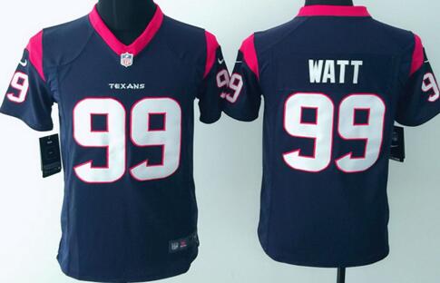 nike Houston Texans 99 J.J. Watt blue kids youth football Jerseys