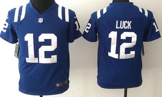 nike Indianapolis Colts 12 Andrew Luck blue kids youth football Jerseys