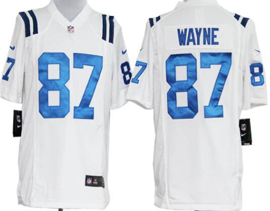 nike Indianapolis Colts 87 Reggie Wayne White game Jersey