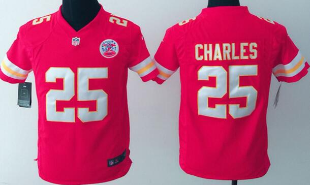 nike Kansas City Chiefs 25 Jamaal Charles red kids youth football Jerseys