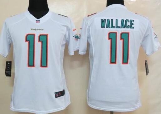 nike Miami Dolphins 11 Wallace White limited women football Jerseys