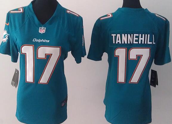 nike Miami Dolphins 17 Tannehill Green women football Jerseys