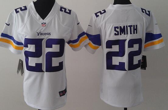 nike Minnesota Vikings 22 Smit white women football Jerseys