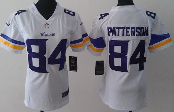 nike Minnesota Vikings 84 Cordarrelle Patterson white women football Jerseys