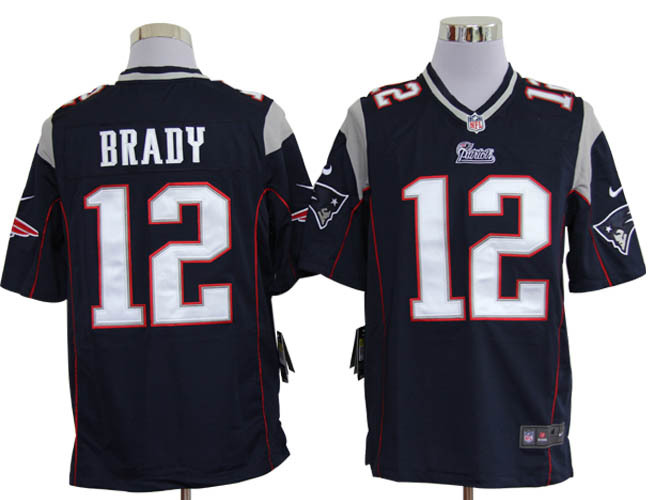 nike New England Patriots 12 Tom Brady  blue  game jerseys