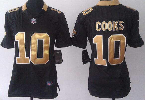 nike New Orleans Saints 10 Cooks black women football Jerseys