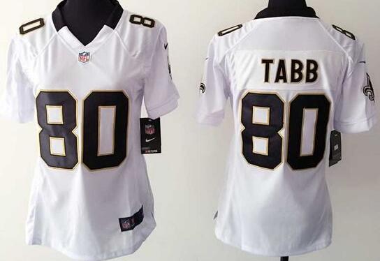 nike New Orleans Saints 80 Tabb white women football Jerseys