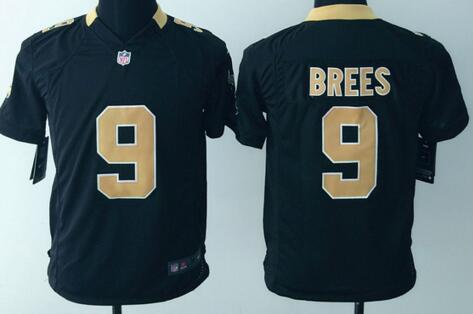 nike New Orleans Saints 9 Saints Drew black kids youth football Jerseys