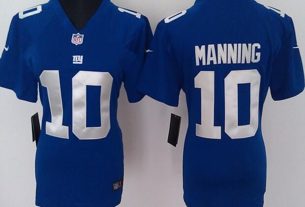 nike New York Giants 10 Eli Manning blue women football Jerseys