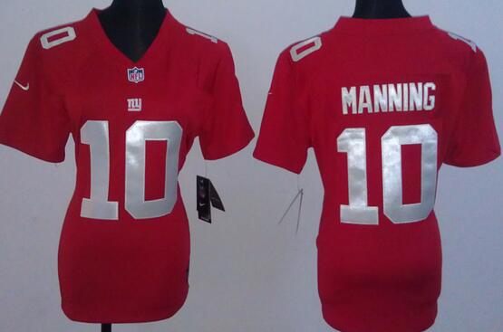 nike New York Giants 10 Eli Manning red women football Jerseys