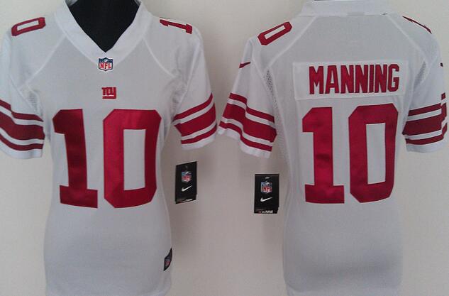 nike New York Giants 10 Eli Manning white women football Jerseys