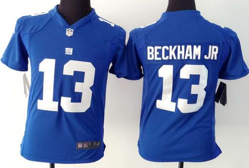 nike New York Giants 13 Odell Beckham Jr blue kids youth football Jerseys