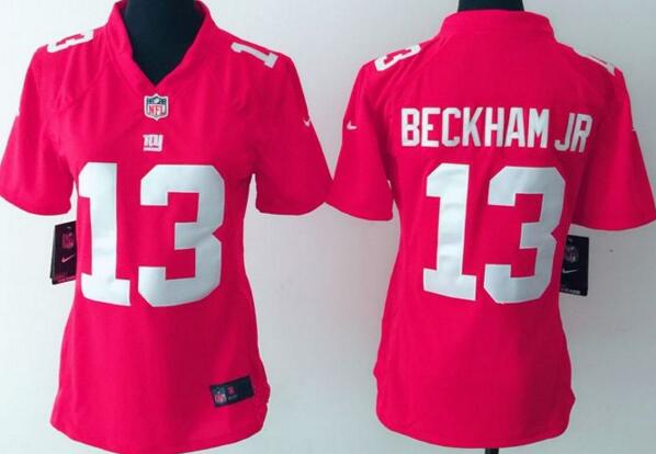 nike New York Giants 13 Odell Beckham Jr red women football Jerseys