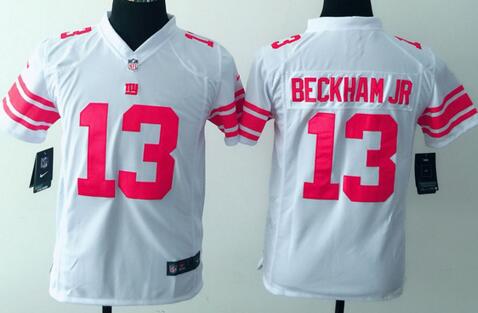 nike New York Giants 13 Odell Beckham Jr white kids youth football Jerseys