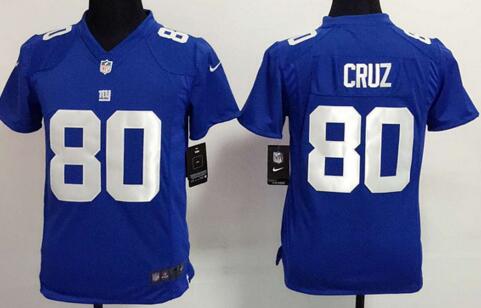 nike New York Giants 180 Victor Cruz blue kids youth football Jerseys