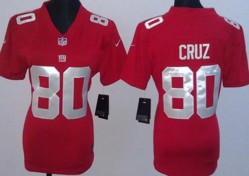 nike New York Giants 80 Victor Cruz red women football Jerseys