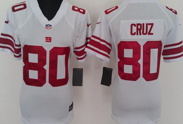 nike New York Giants 80 Victor Cruz white women football Jerseys