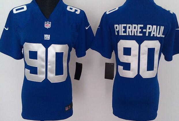 nike New York Giants 890 Jason Pierre-Paul blue women football Jerseys