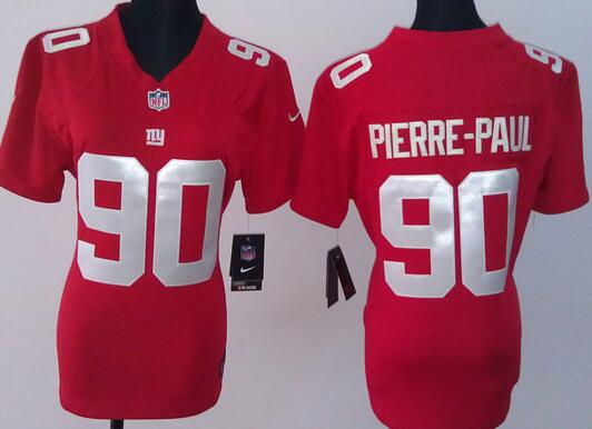 nike New York Giants 890 Jason Pierre-Paul red women football Jerseys