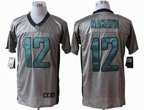 nike New York Jets 12 namath Grey Shadow Jerseys