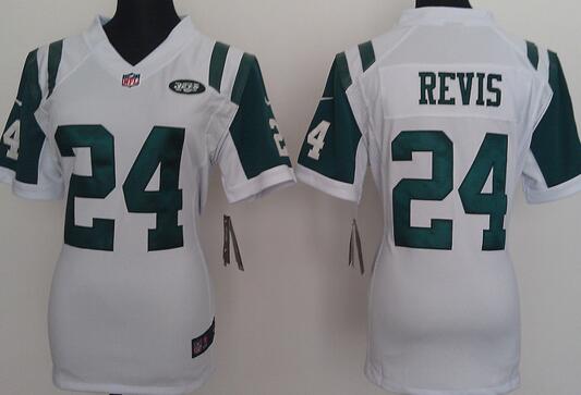 nike New York Jets 24 Darrelle Revis white women nfl football jerseys