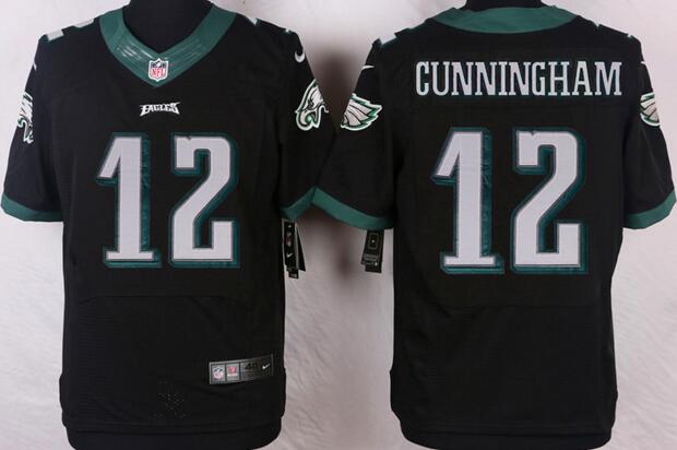 nike Philadelphia Eagles 12 Randall Cunningham black Elite nfl football Jerseys