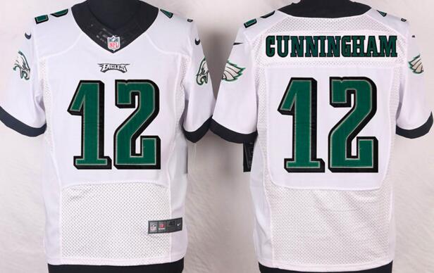 nike Philadelphia Eagles 12 Randall Cunningham white nike Elite Jerseys