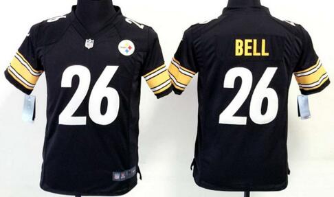 nike Pittsburgh Steelers 26 Le Veon Bell black kids youth football Jerseys