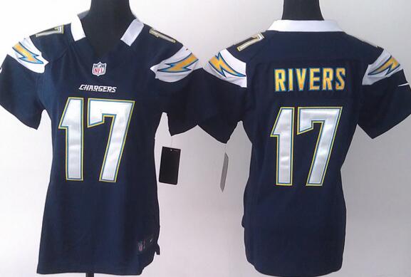 nike San Diego Chargers 17 Philip Rivers blue women football Jerseys