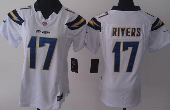 nike San Diego Chargers 17 Philip Rivers white women football Jerseys