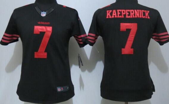 nike San Francisco 49ers 7 Colin Kaepernick black women football Jerseys